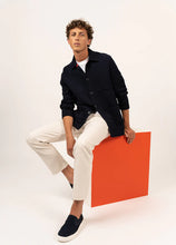 Load image into Gallery viewer, Model wearing Saint James - Cork ll in Navy.