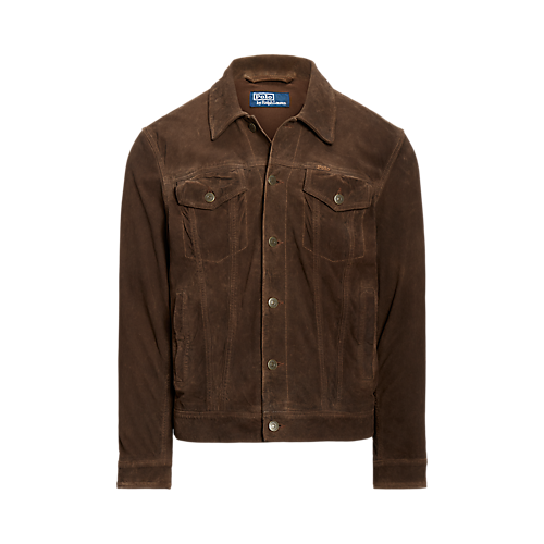 POLO Ralph Lauren Original Label RL Icon Goat Suede Trucker Jacket Louie