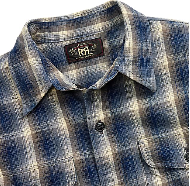 RRL - LS Cotton Plainweave Plaid Jasper Workshirt – Louie