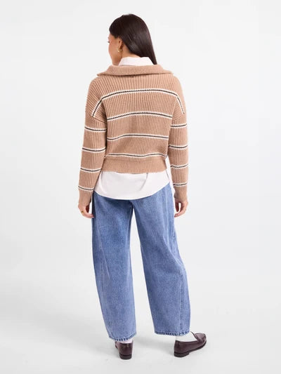 Sadie & Sage - Warm Chai Quarter Zip Pullover