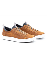 Load image into Gallery viewer, Martin Dingman - Cameron Hand Buffed Pebble Grain Leather Sneaker - Old Saddle