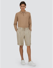 Load image into Gallery viewer, Model wearing Herno - Men's Welsh Linen Shorts in Cammello.