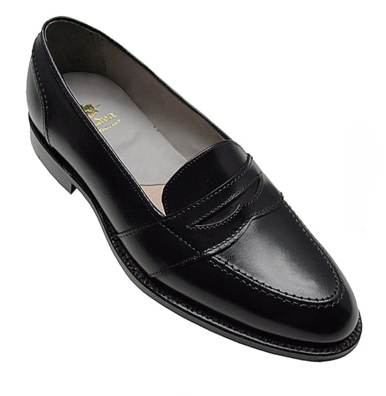 Alden- 681 Full Strap Slip-On Penny Loafer (Black Calf)