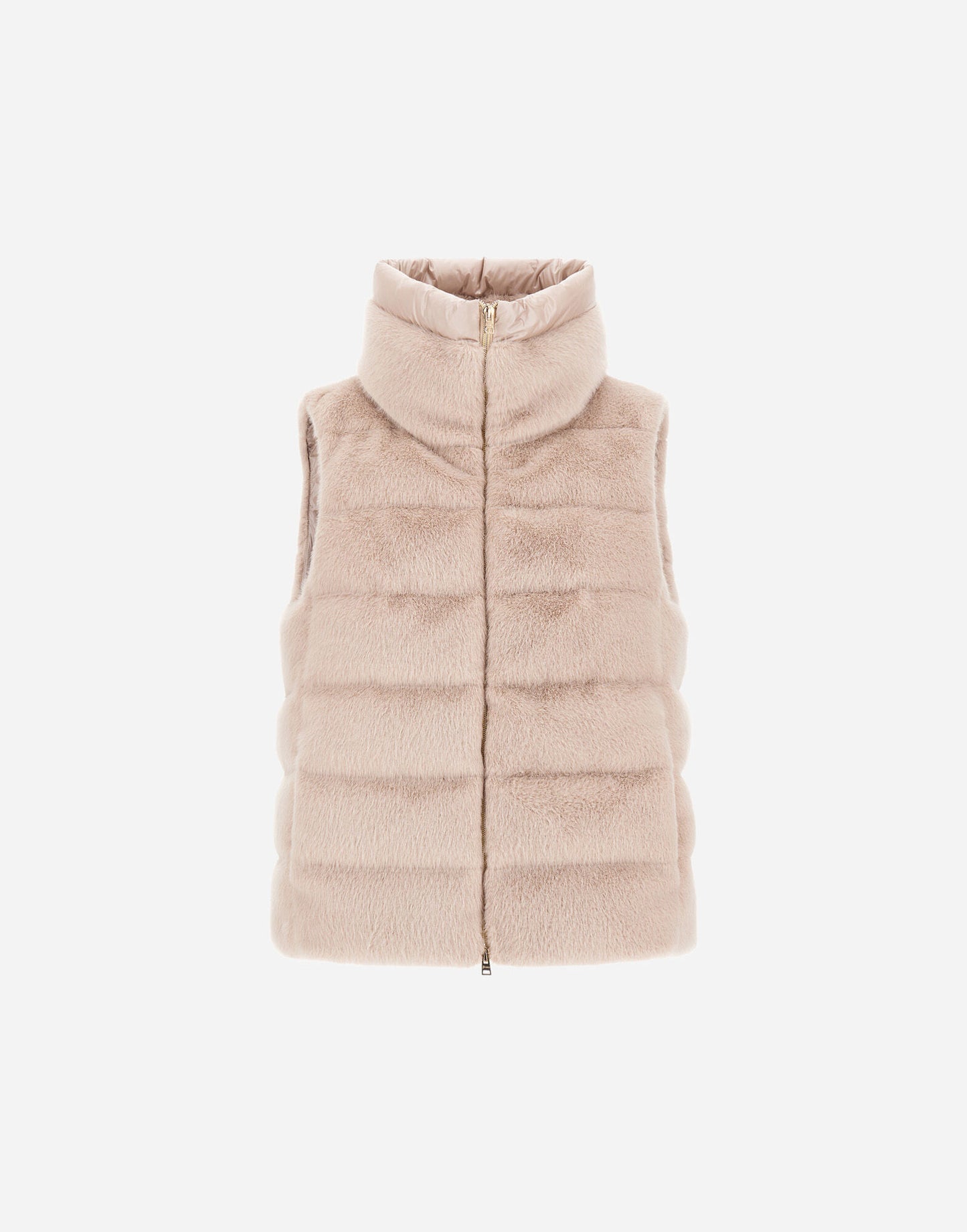 Herno Women's Faux Fur Vest with Nylon Ultralight trim