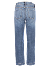 Load image into Gallery viewer, Kut From The Kloth - Stevie Straight Leg - Princess Seam at Frt w/ Slit in Evaluate w/ Dk Base Wash - back.