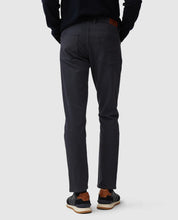 Load image into Gallery viewer, Model wearing Rodd & Gunn - Motion Melange Straight Fit Jean in Navy - back.