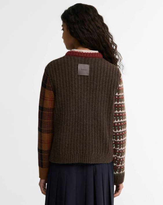 Barbour- Ashfort Patchwork Crew Neck Jumper