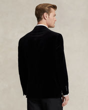 Load image into Gallery viewer, Model wearing POLO Ralph Lauren - Tailored Velvet Jacket in Black - back.
