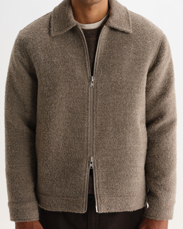 Wax London - Heath Natural Wool Blend Boucle Jacket