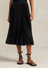 Load image into Gallery viewer, Model wearing Polo Ralph Lauren - Pleated Georgette Skirt in Black.
