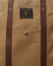 Load image into Gallery viewer, RRL - Leather-Trim Canvas Tote in Khaki/Brown.