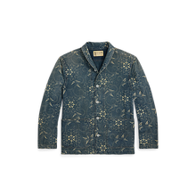 Load image into Gallery viewer, RRL - Indigo Print Woven Overshirt in Indigo/White Multi.