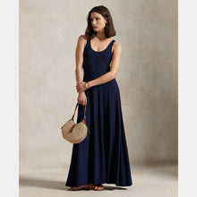 Load image into Gallery viewer, Model wearing Polo Ralph Lauren - Scoopneck Jersey Dress in Ink.