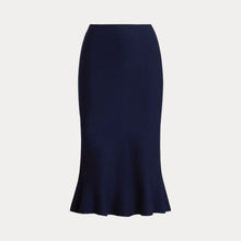 Load image into Gallery viewer, Polo Ralph Lauren - Flared Knit Skirt in Hunter Navy.