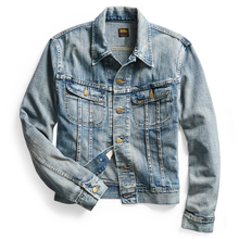 Load image into Gallery viewer, RRL Denim Jacket in leeland wash.