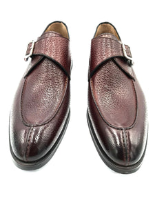 Di Bianco shoes SC542 monk strap in pecarry rust.