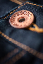 Load image into Gallery viewer, &Sons Trading Co Brandon indigo jeans snap.