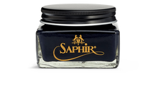 Load image into Gallery viewer, Saphir calfskin cream shoe polish in navy.