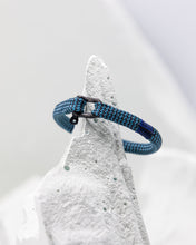Load image into Gallery viewer, Pig & Hen Vicious Vik Bracelet in blue and slate gray with black buckle.