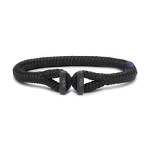 Load image into Gallery viewer, Pig & Hen Icy Ike Bracelet in black with black closure.