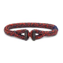 Load image into Gallery viewer, Pig & Hen Icy Ike Bracelet in coral red with black closure.