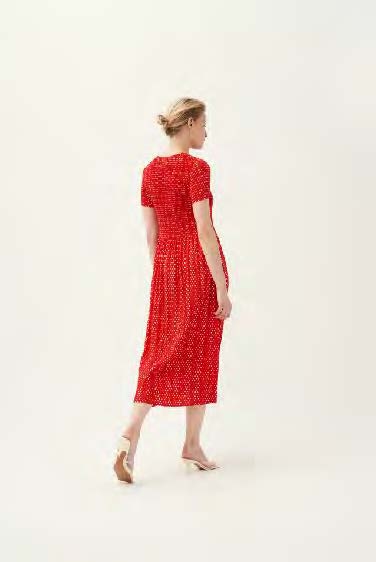 Leo & Ugo - V-Neck Polka Dot Pleat Dress – Louie