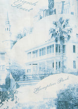 Load image into Gallery viewer, RRL - Postcard-Printed Linen-Cotton S/S Camp Shirt in Cream/Blue.