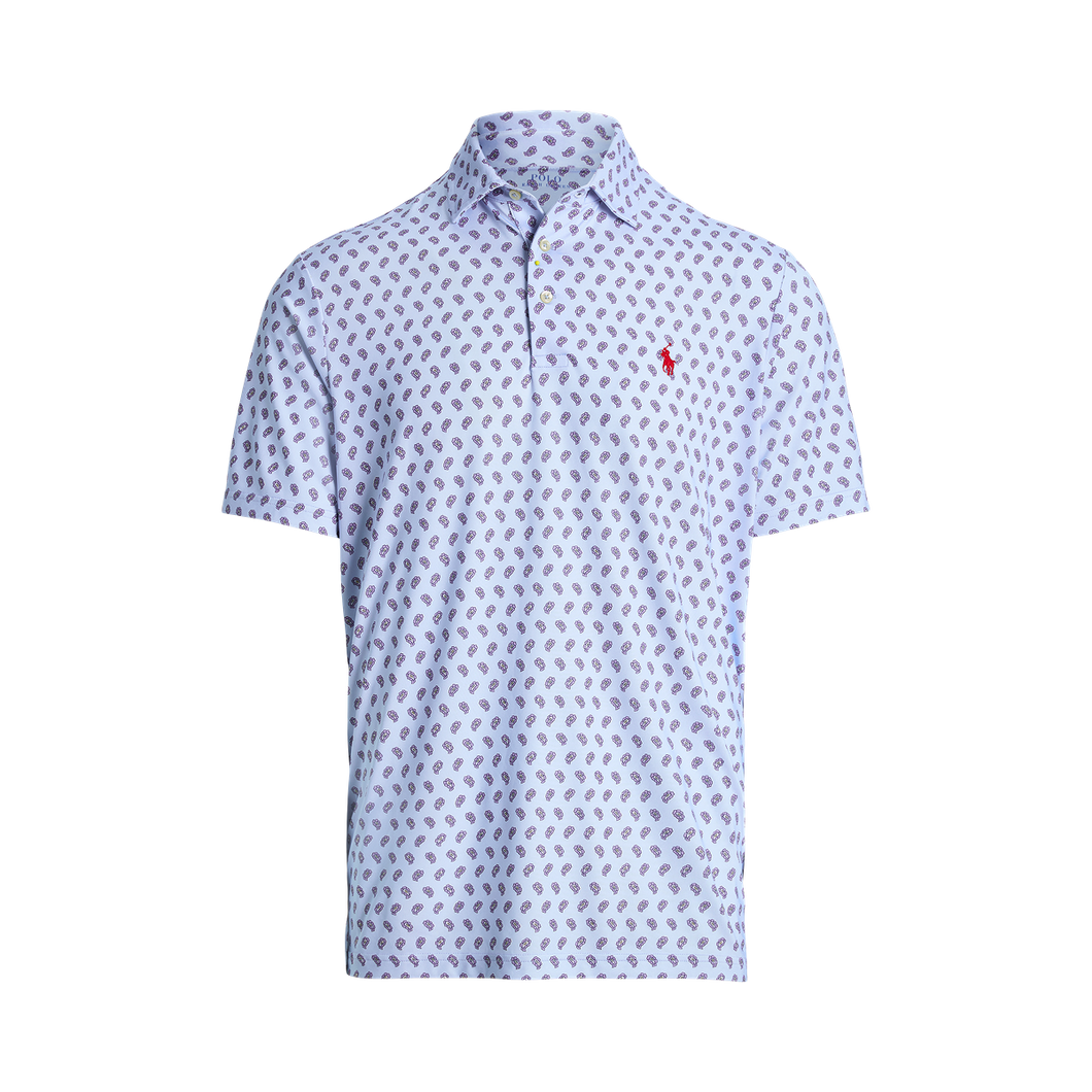 POLO Ralph Lauren - SS Lightweight Recycled Airflow Jersey Polo in CRMC WHT Bayberry Foulard.