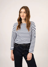 Load image into Gallery viewer, Saint James - Neige/Marine Minquiers Drop II Shirt
