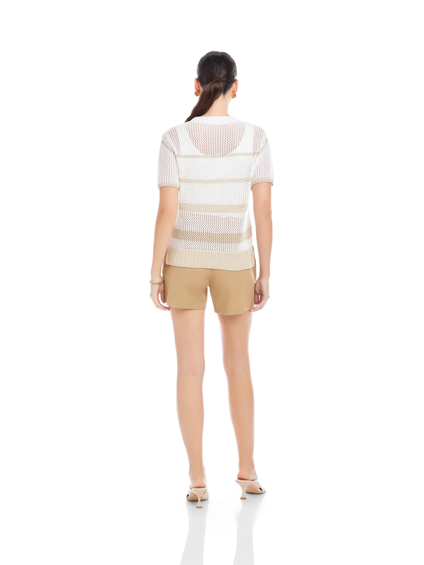 Fifteen Twenty - Crochet Short Sleeve Sweater