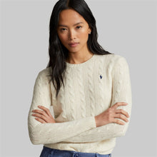 Load image into Gallery viewer, Model wearing Polo Ralph Lauren - Cable-Knit Wool Cashmere Julianna Sweater in White.
