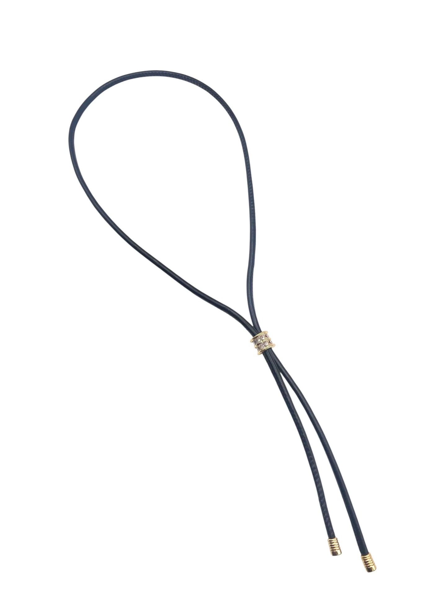 VB & CO. - Leather Lariat Necklace - Bolo Western Style