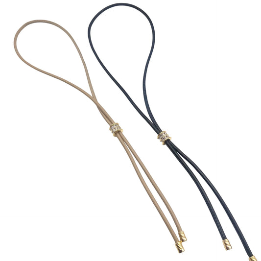 VB & CO. - Leather Lariat Necklace - Bolo Western Style