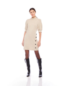 Model wearing Fifteen Twenty - Elsie Dress in Oatmeal.