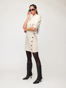 Model wearing Fifteen Twenty - Elsie Dress in Oatmeal.