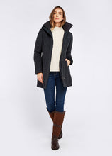 Load image into Gallery viewer, Model wearing Dubarry - Beaufort Travel Coat in Navy.
