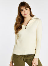 Load image into Gallery viewer, Model wearing Dubarry Rosmead Sweater in Chalk.
