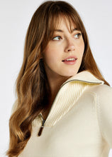 Load image into Gallery viewer, Model wearing Dubarry Rosmead Sweater in Chalk.
