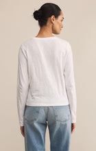 Load image into Gallery viewer, Model wearing ZSupply Modern Slub LS Tee in White - back.
