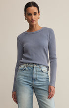 Load image into Gallery viewer, Model wearing ZSupply Arlet Mini Thermal Top in Storm Cloud.
