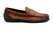 Load image into Gallery viewer, Martin Dingman - Jameson Hand Finished Calf Skin Leather Penny Loafer in Pecan.
