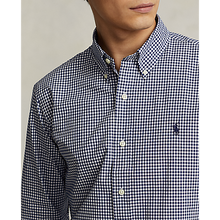 Load image into Gallery viewer, Model wearing POLO Ralph Lauren - L/S Poplin Sportshirt in Navy/White.
