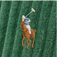 Load image into Gallery viewer, POLO Ralph Lauren -Corduroy Classic Sport Cap w/ Pony Logo - Meadow Green - close up
