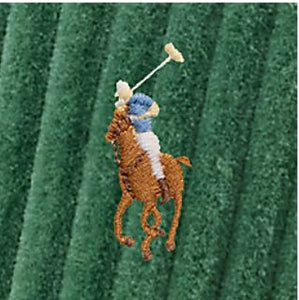 POLO Ralph Lauren -Corduroy Classic Sport Cap w/ Pony Logo - Meadow Green - close up