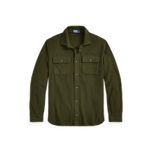 Load image into Gallery viewer, POLO Ralph Lauren - L/S Knit Flannel Sportshirt in Company Olive.
