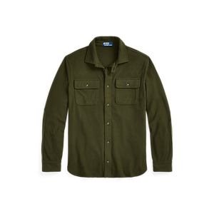 POLO Ralph Lauren - L/S Knit Flannel Sportshirt in Company Olive.