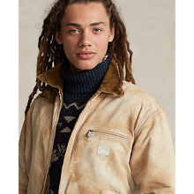 Load image into Gallery viewer, Model wearing POLO Ralph Lauren - Sportman Cotton Canvas Full-Zip Jacket w/ Corduroy Collar in Pennekamp.
