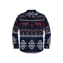 Load image into Gallery viewer, POLO Ralph Lauren - L/S Holiday Jacquard Matlock Work Shirt w/ Pockets in Holiday Jacquard.
