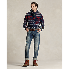 Load image into Gallery viewer, Model wearing POLO Ralph Lauren - L/S Holiday Jacquard Matlock Work Shirt w/ Pockets in Holiday Jacquard.
