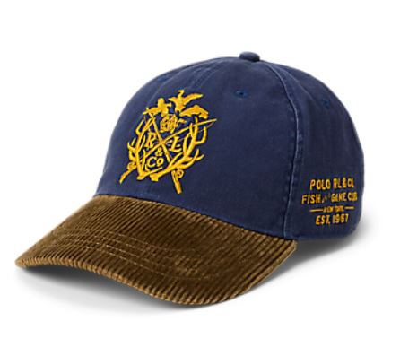POLO Ralph Lauren - Cotton Twill Embroidered Trucker Hat w/ Corduroy Bill